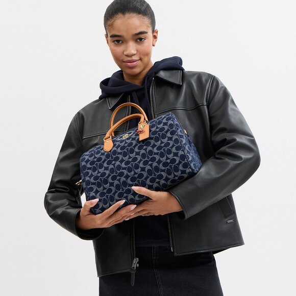 Rowan Large Satchel Bag In Signature Canvas - Picture 1 of 5